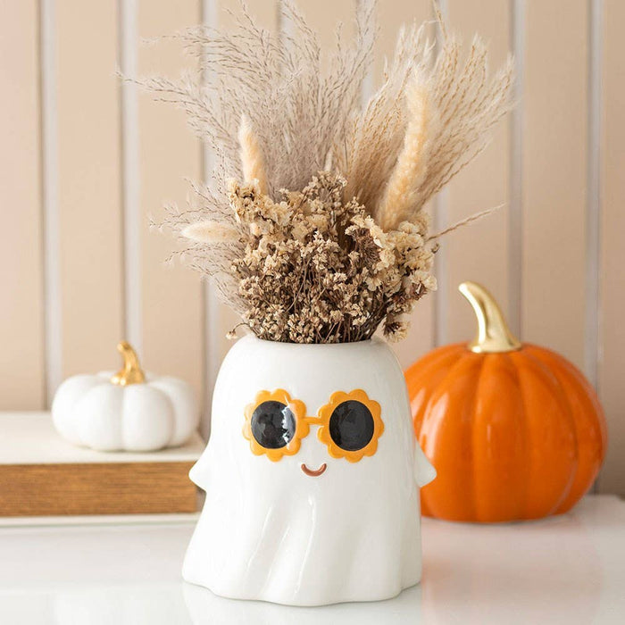 Groovy Ghost Halloween Large Vase