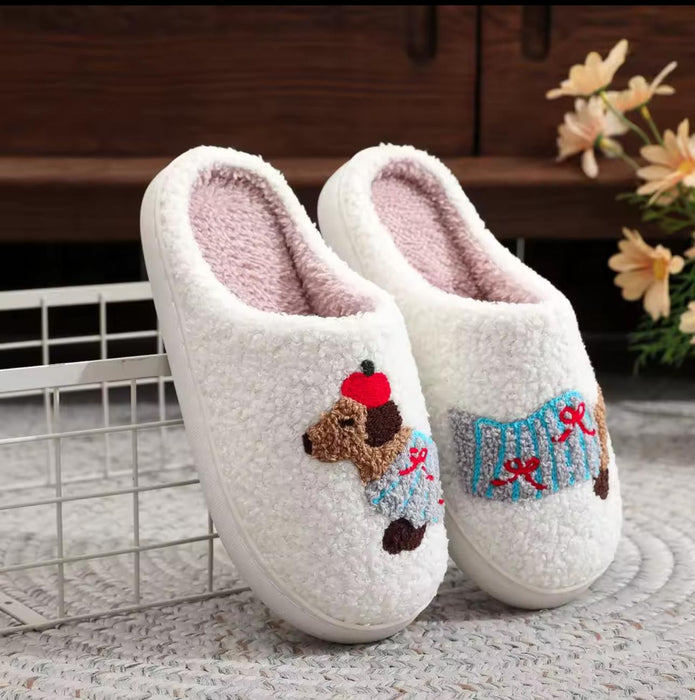 Fuzzy Slippers Merry Pup