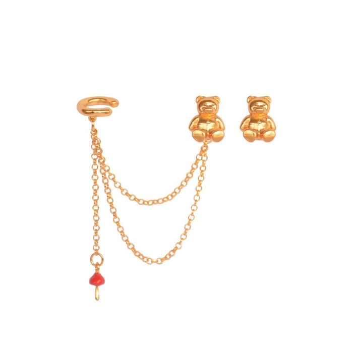 90s Babe Fine Earrings & Earcuff