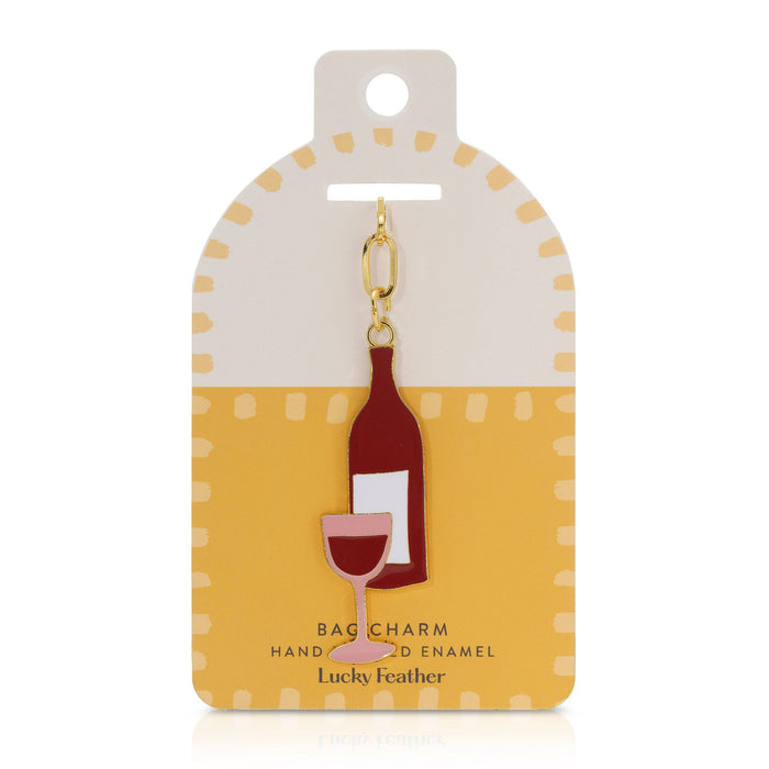 Breloque en émail pour sac - Vin