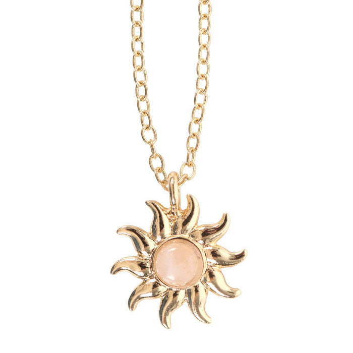 Sun Celestial Rose Quartz Necklace