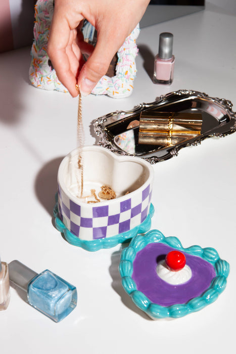 Heart Cake Ceramic Storage Box