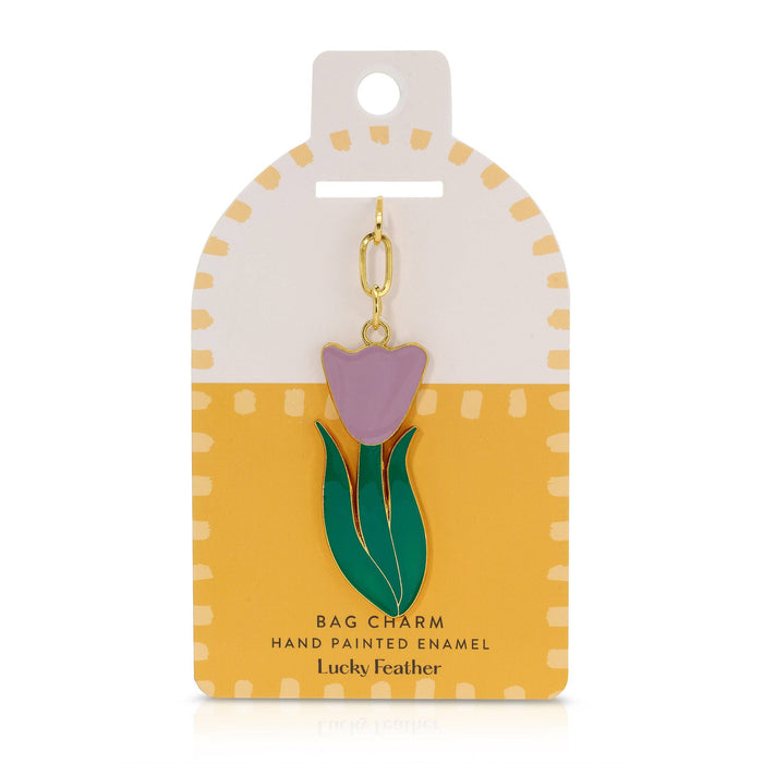 Enamel Bag Charm - Tulip