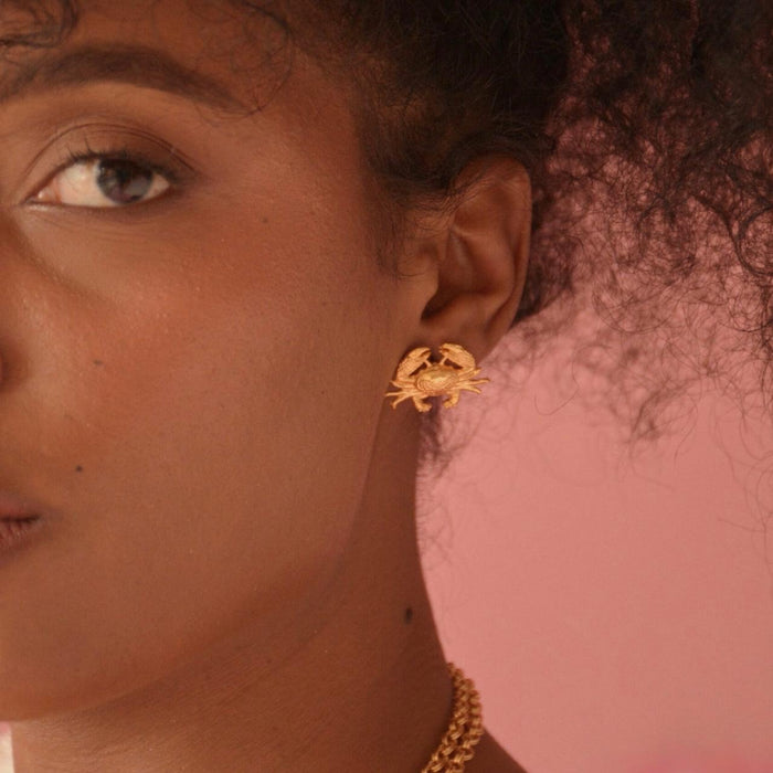 Golden Crabs Fine Earrings