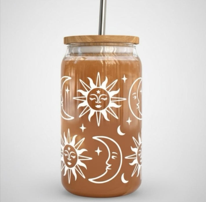 Libbey Glass Cup Sun & Moon Ritual