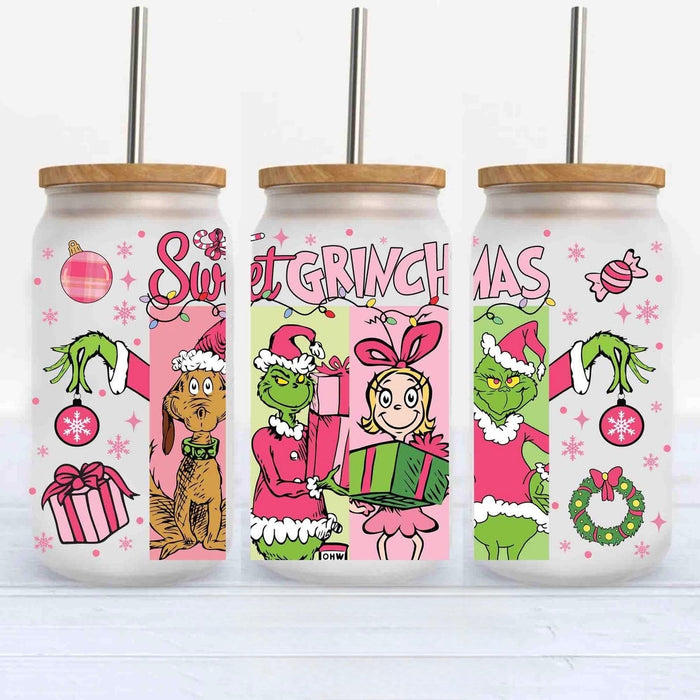 Libbey Glass Cup Sweet Grinchmas