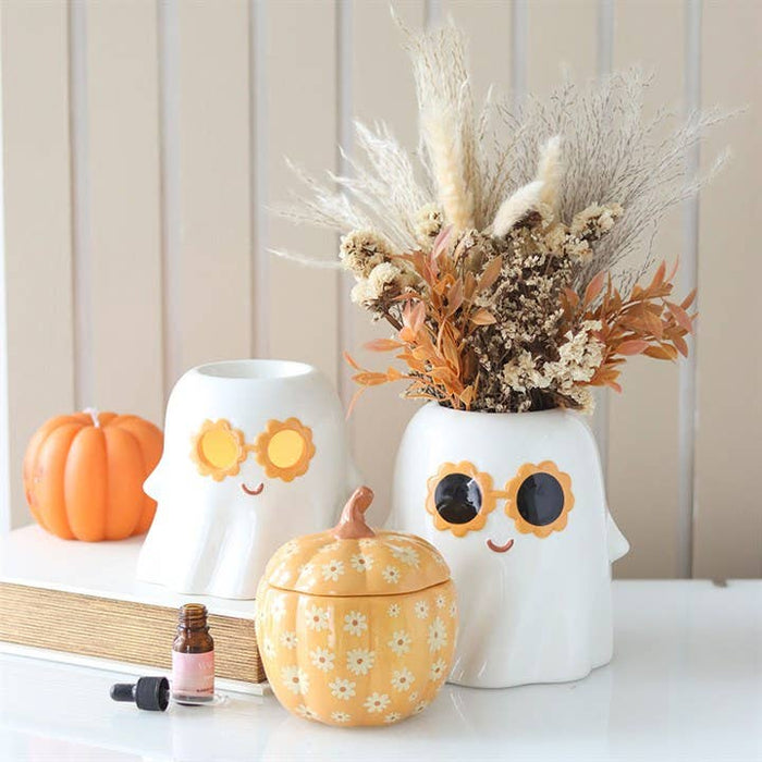 Groovy Ghost Halloween Large Vase