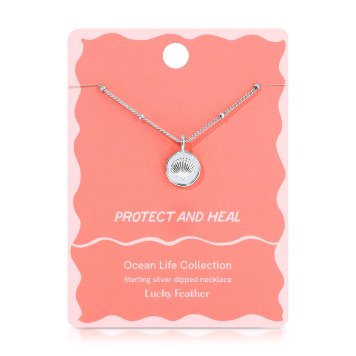 Ocean Life Necklace - Silver - Shell