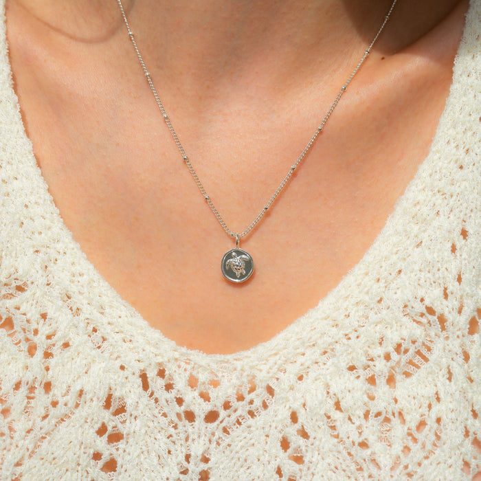 Collier Vie Océanique - Argent - Tortue Marine