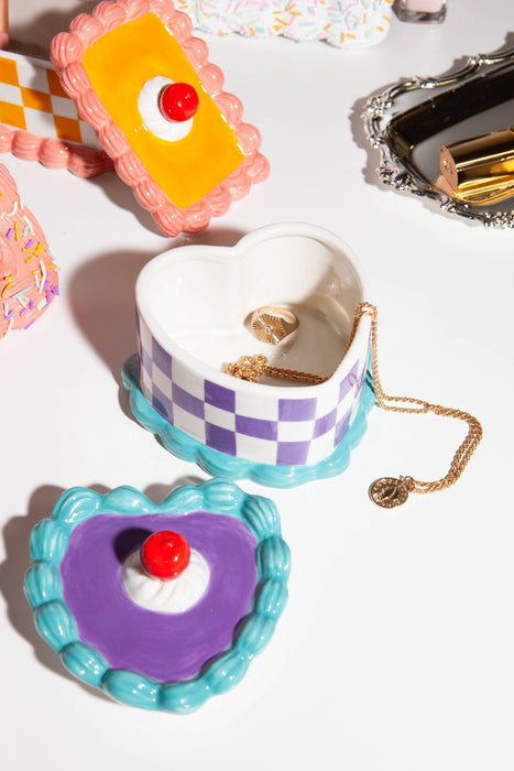 Heart Cake Ceramic Storage Box