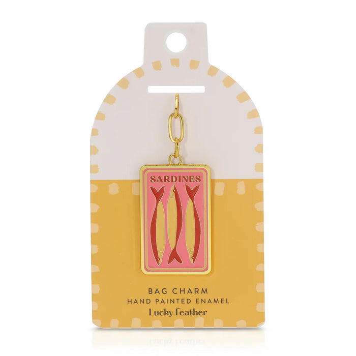 Enamel Bag Charm - Sardines