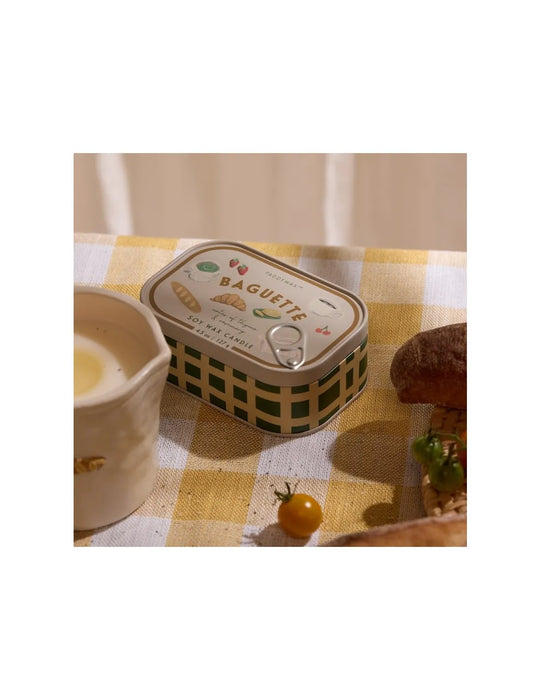 French Baguette Bistro Candle Tin