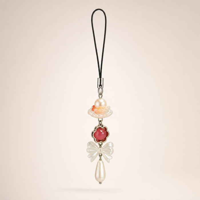 Beaded Phone Flower Charm