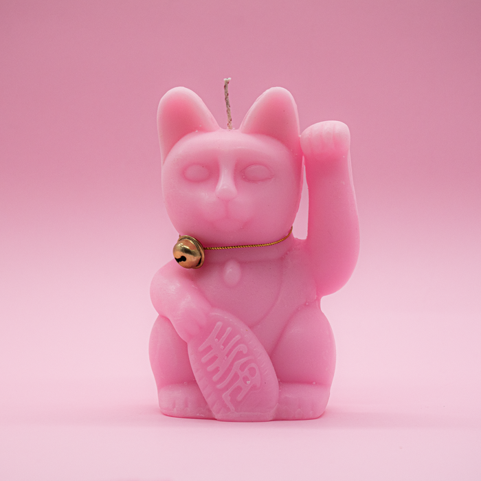 Pink Neko - Lucky Cat Candle