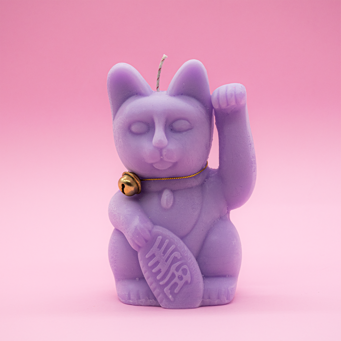 Lilac Neko - Lucky Cat Candle