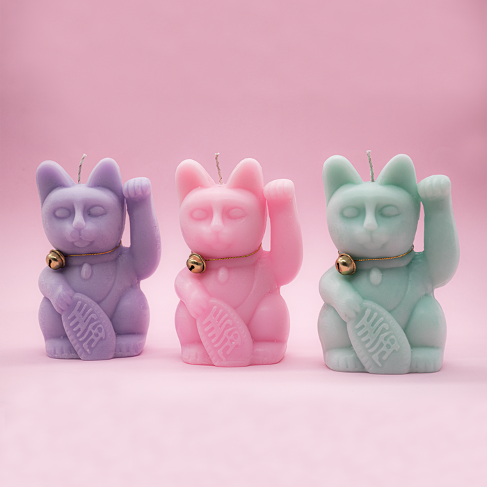 Lilac Neko - Lucky Cat Candle