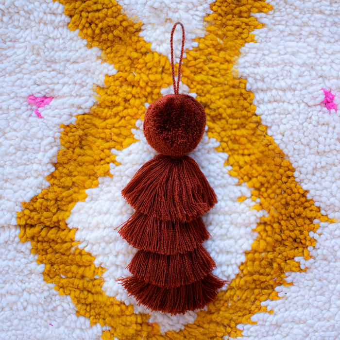 Chestnut  - Jumbo Pompom Tassel