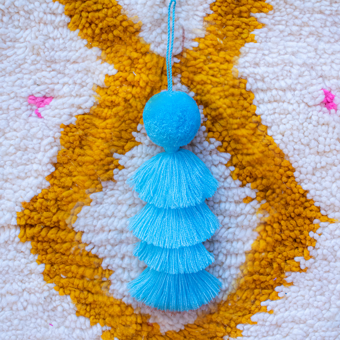 Baby Blue - Jumbo Pompom Tassel