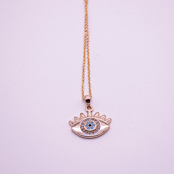 Evil Eye Necklace - 18k Gold Plated