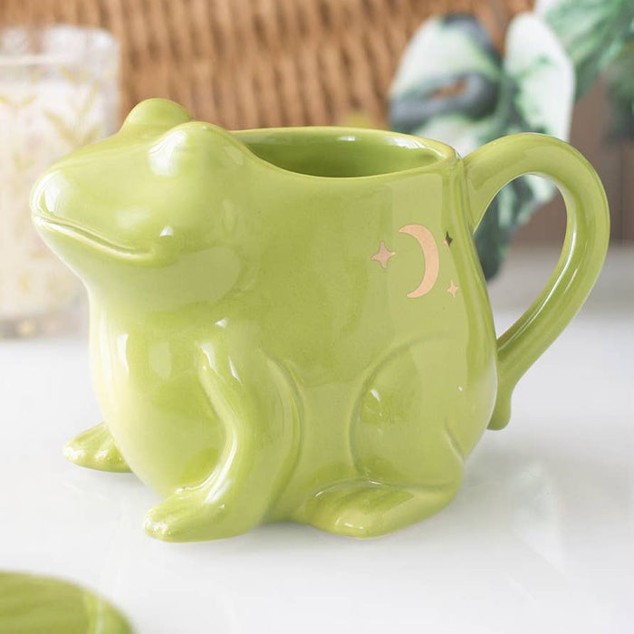 Frog Shaped Mug and Lily Pad Saucer