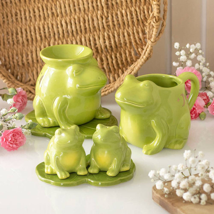 Frog Shaped Mug and Lily Pad Saucer