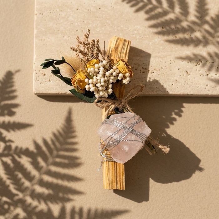 Palo Santo Mini Bundle with Pink Quartz
