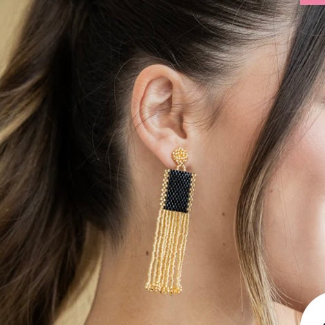 Black and Gold Earrings