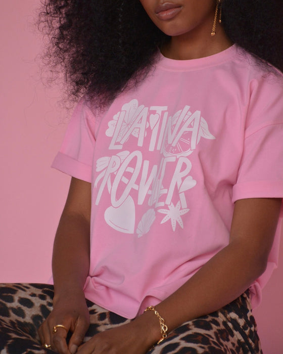 Latina Power Graphic Tee in Pink