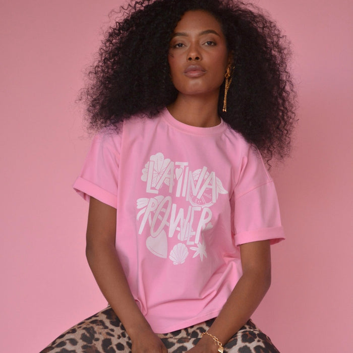 Latina Power Graphic Tee in Pink