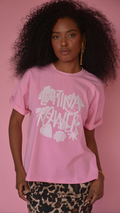 Latina Power Graphic Tee in Pink