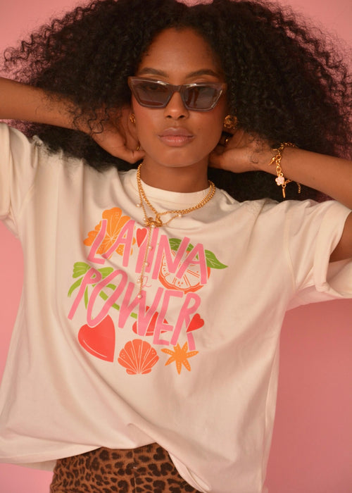 Latina Power Graphic Tee in White