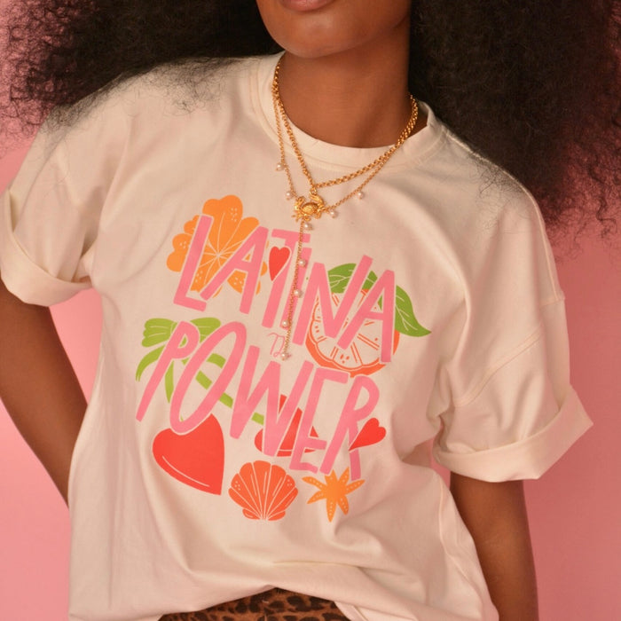 Latina Power Graphic Tee in White