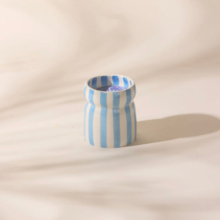 Candle Cabana Blue Striped - Lost at Sea