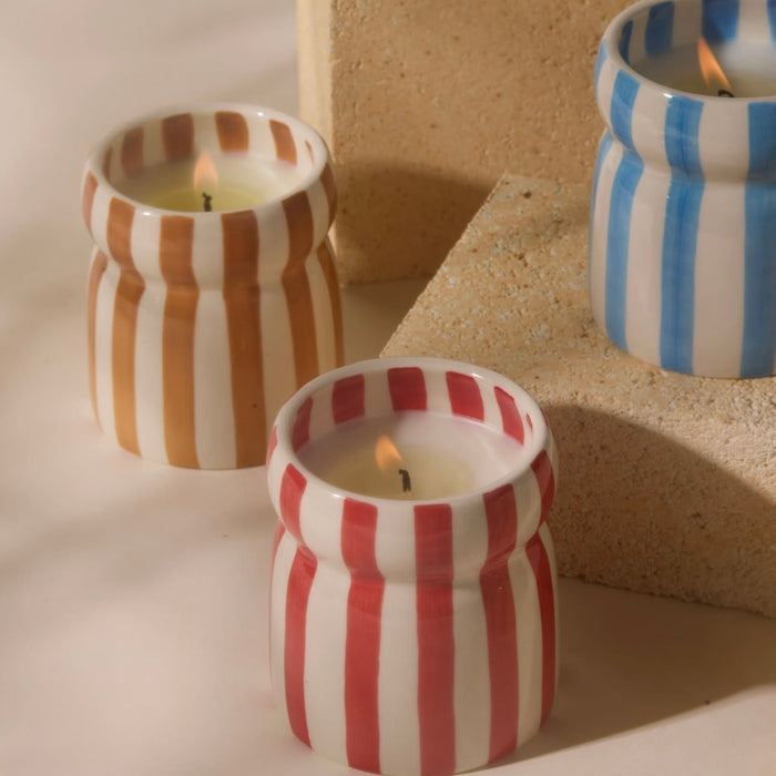 Candle Cabana Blue Striped - Lost at Sea