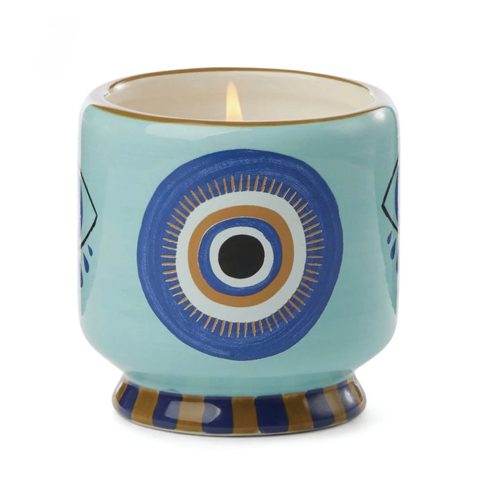 Hand-painted Ceramic Candle "Eye" - Incense & Smoke