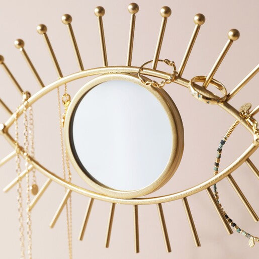 Eye Mirror and Jewellery Holder with Terrazzo Base
