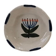 Hand-Painted Stoneware Dish