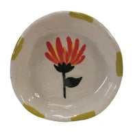 Hand-Painted Stoneware Dish