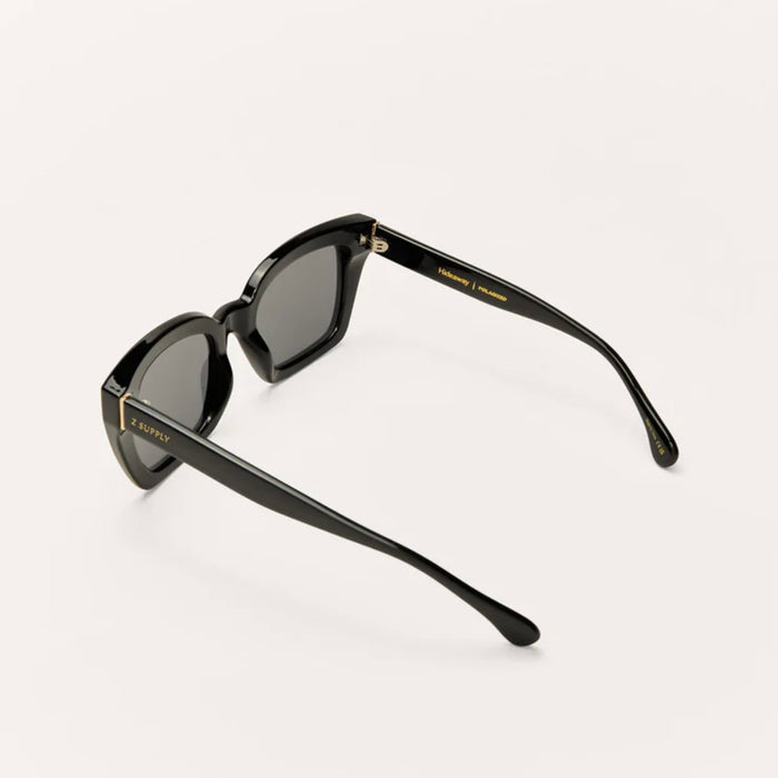 Hideaway Polished Black - Grey Polarized Sunglasses