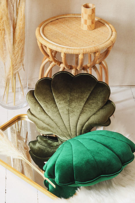 Emerald Pearl Velvet Shell Pillow
