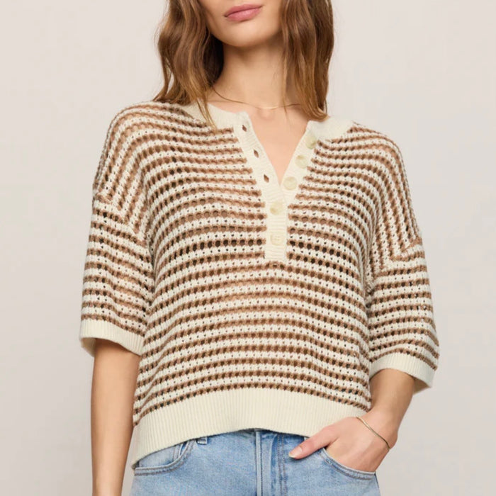 Kylo Striped Crochet Sweater