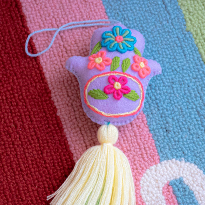 Lilac - Flower Hamsa Tassel