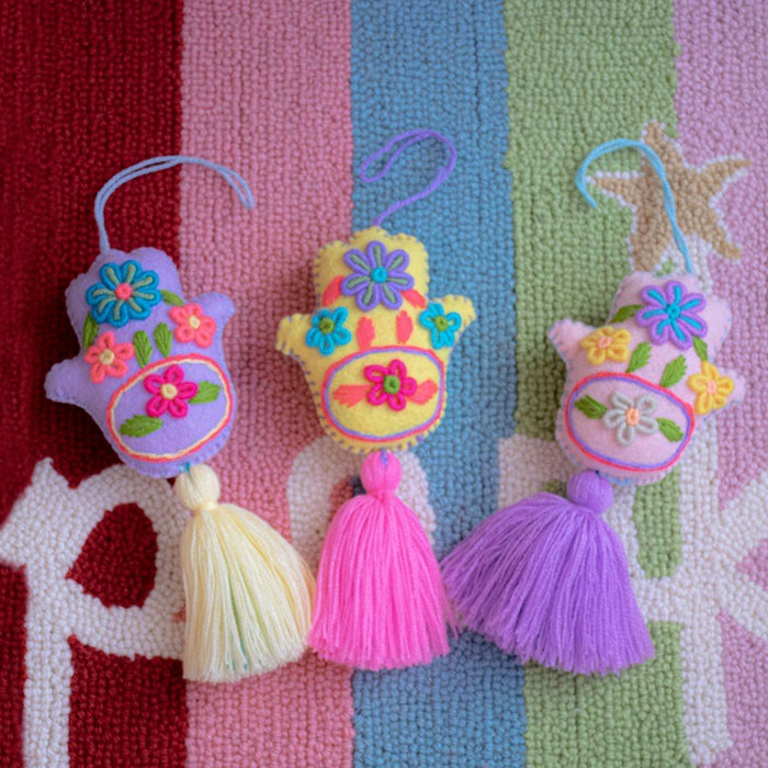 Lilac - Flower Hamsa Tassel