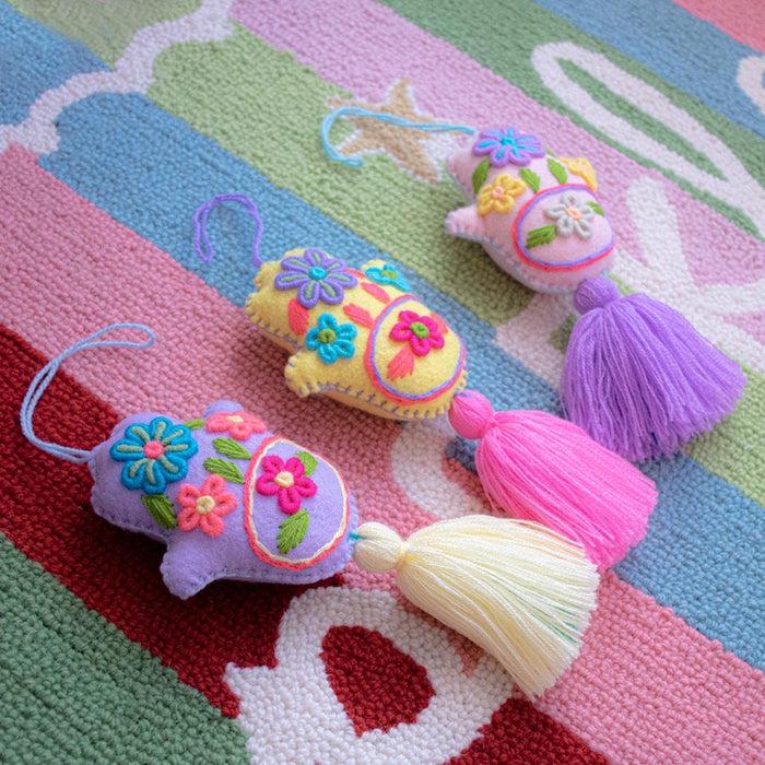 Lilac - Flower Hamsa Tassel