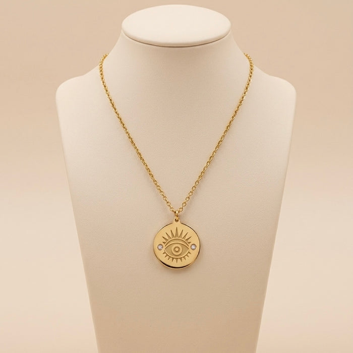 Round Evil Eye Necklace