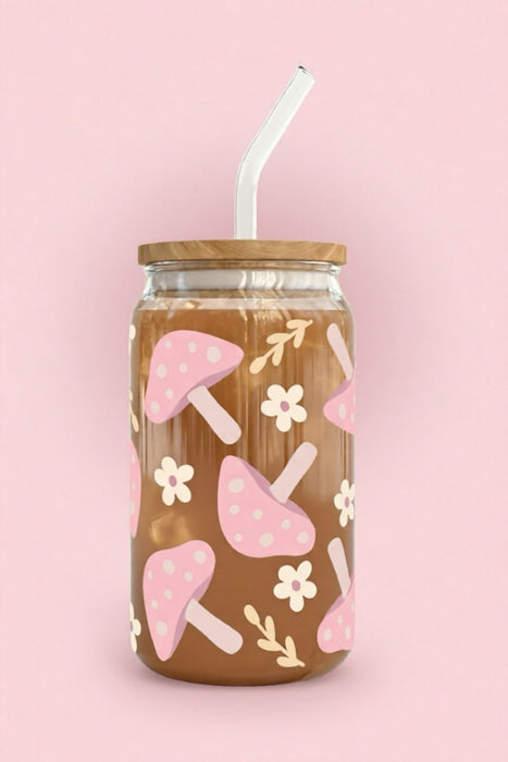 Libbey Glass Cup Floral Shroom