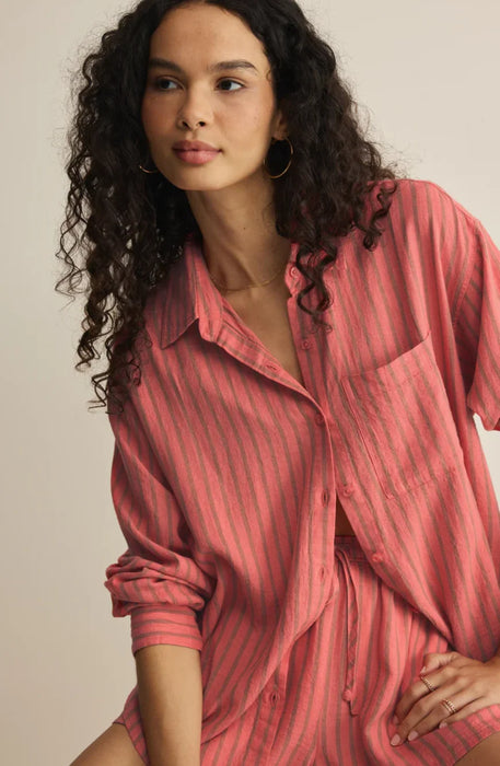 The Perfect Striped Linen Button Up Gelato