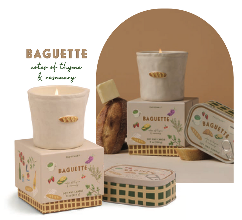 French Baguette Bistro Candle Tin