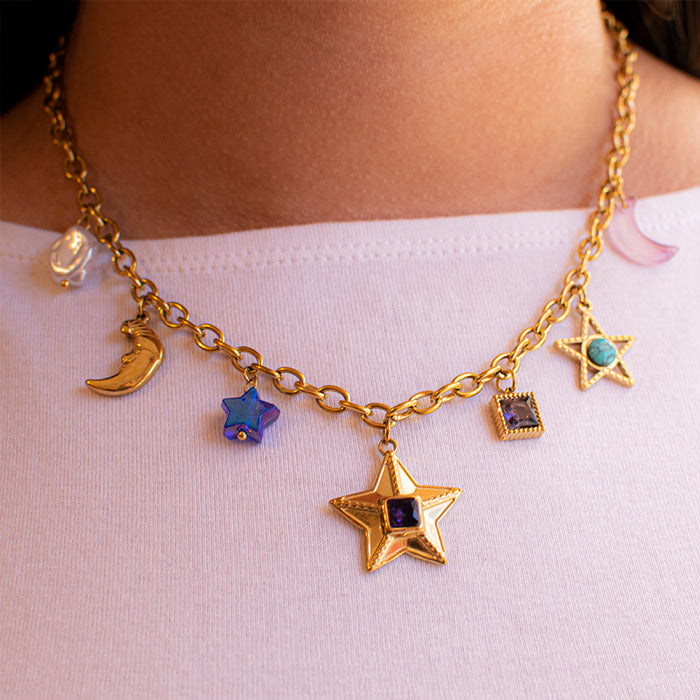 Collier ras du cou et pendentif - Frosty Eye 