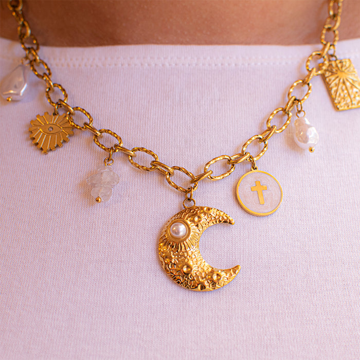 Collier ras du cou et pendentif - Frosty Eye 